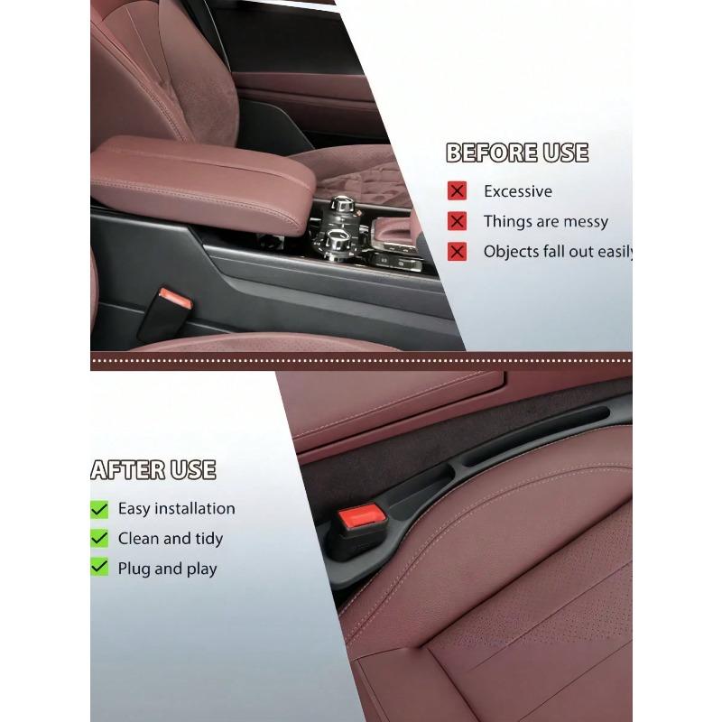Car Seat Gap Filler, Anti-Leakage & Anti-Drop! Gap Filler & Sealing Strip, Can Be Used For Edge Gap Storage And Organization
