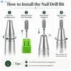 1pc Round Top Cylinder Nail Drill Bit Nail Milling Cutters Stainless Steel Nail Bits for Acrylic Gel Removal Nail Shaping Manicure E File Salon Tool