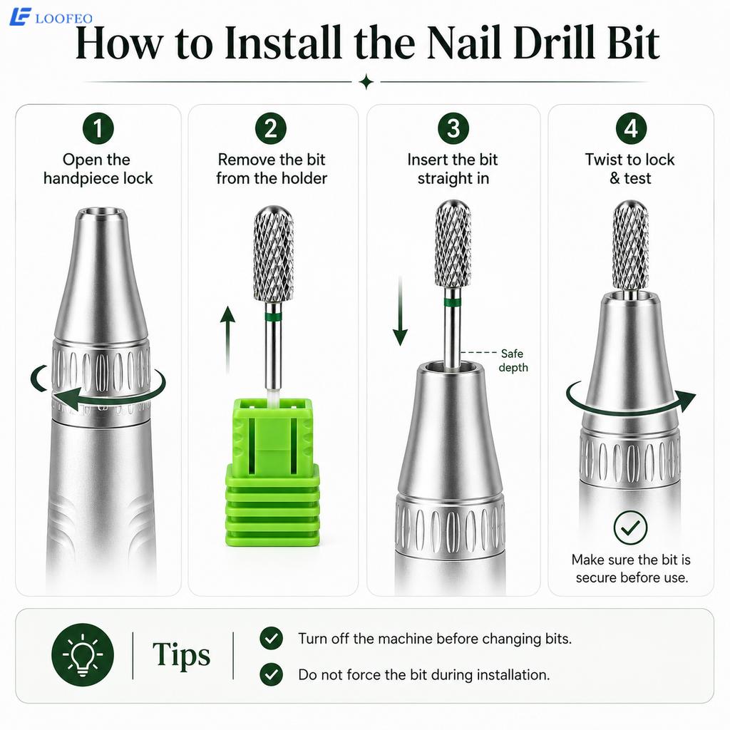 1pc Round Top Cylinder Nail Drill Bit Nail Milling Cutters Stainless Steel Nail Bits for Acrylic Gel Removal Nail Shaping Manicure E File Salon Tool