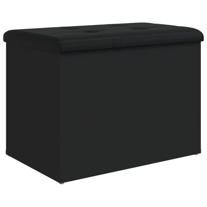 VidaXL Banc de Rangement, Coffre de Rangement avec Coussin, Organisateur de Vêtements Jouets Couloir Salon, Moderne, Noir 835041