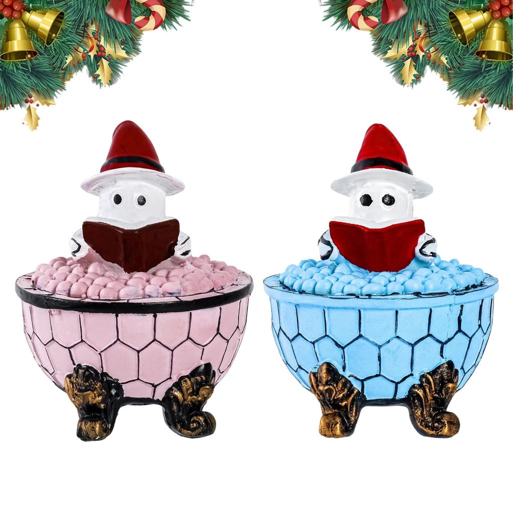 Christmas Bubble Bath Ornaments, Table Top Ornaments, Christmas Home Decorations, Will Glow