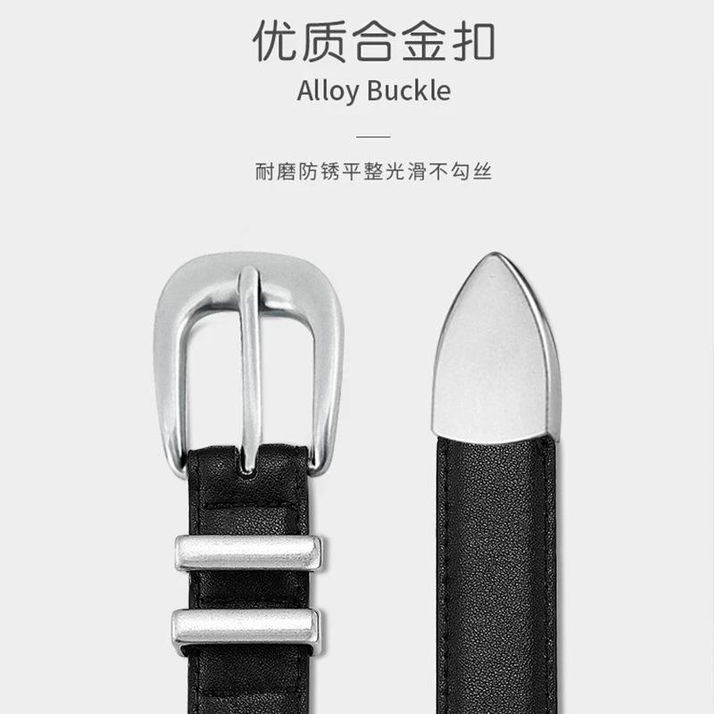 Belt Women'S Leather Decorative Black Belt Premium Design Niche Jeans Belt