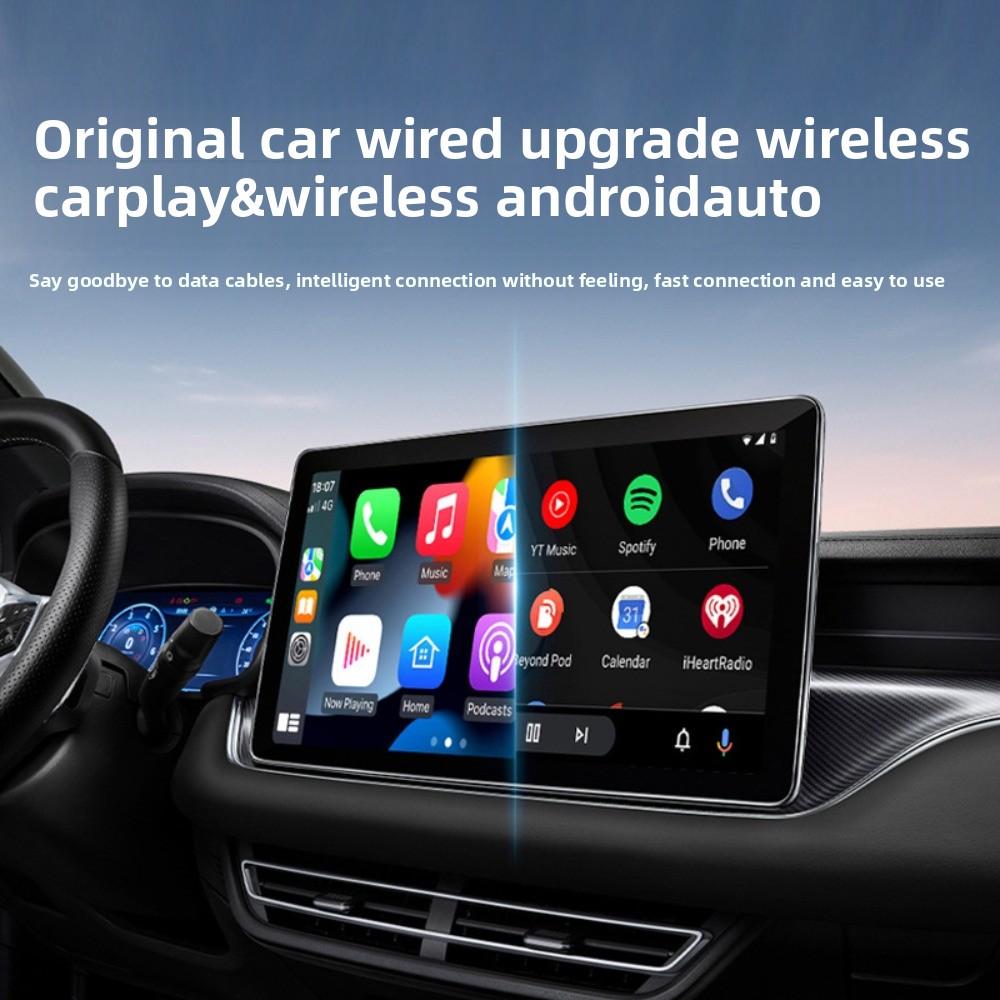 CarPlay Wireless Box Android Auto Adapter Convert Wired To Wireless for Car Stereo Connection