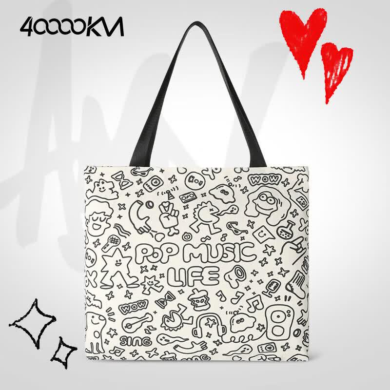 Forty Thousand Miles White Canvas Tote Bag