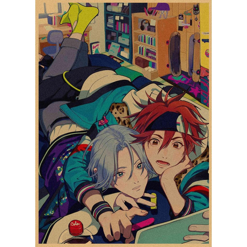 Retro Japanese Sports Anime Skateboard Poster - Infinite Mural Decoration