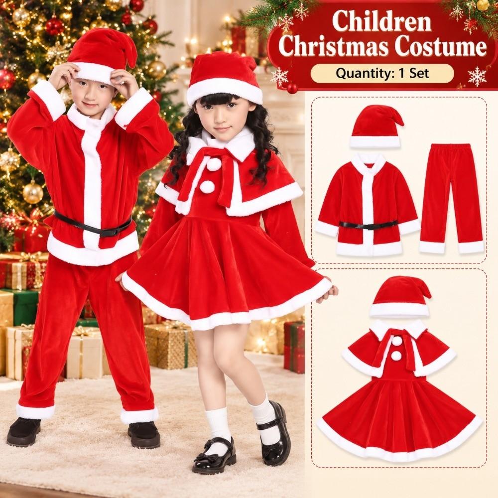 Nový rok Děti Vánoční oblečení Santa Claus Vánoční oblek Oblečení Chlapci Dívky Batole