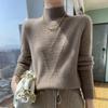 Plus Size Solid Half Turtleneck Sweater, Casual Long Sleeve Pullover Top for Fall & Winter, Women's Plus Size Clothing