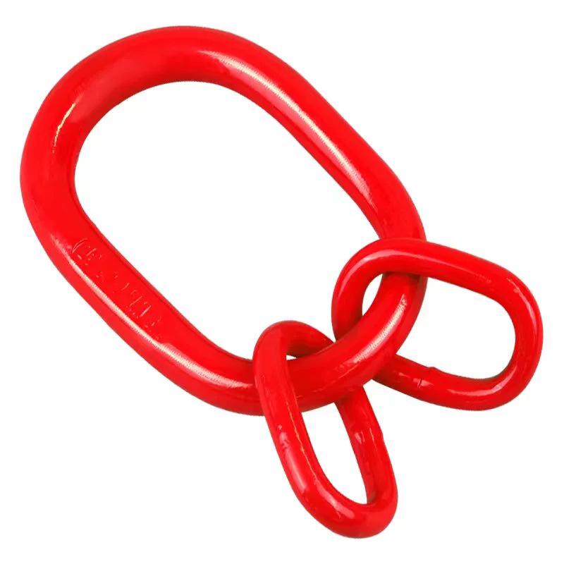 Durable Double Ring Chain Connector for Lifting
