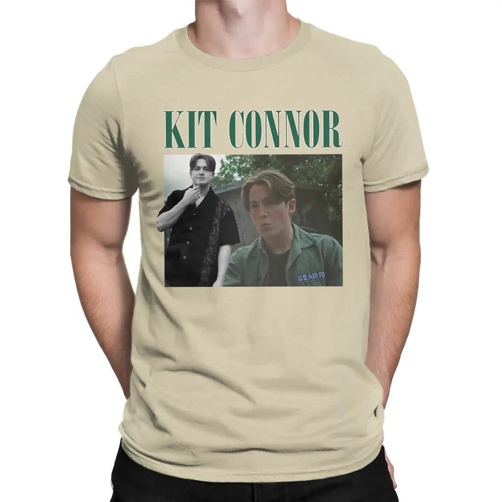 Actor Kit Connor Vintage Men T Shirt Awesome Tees Short Sleeve Crew Neck T-Shirt Cotton Plus Size Tops