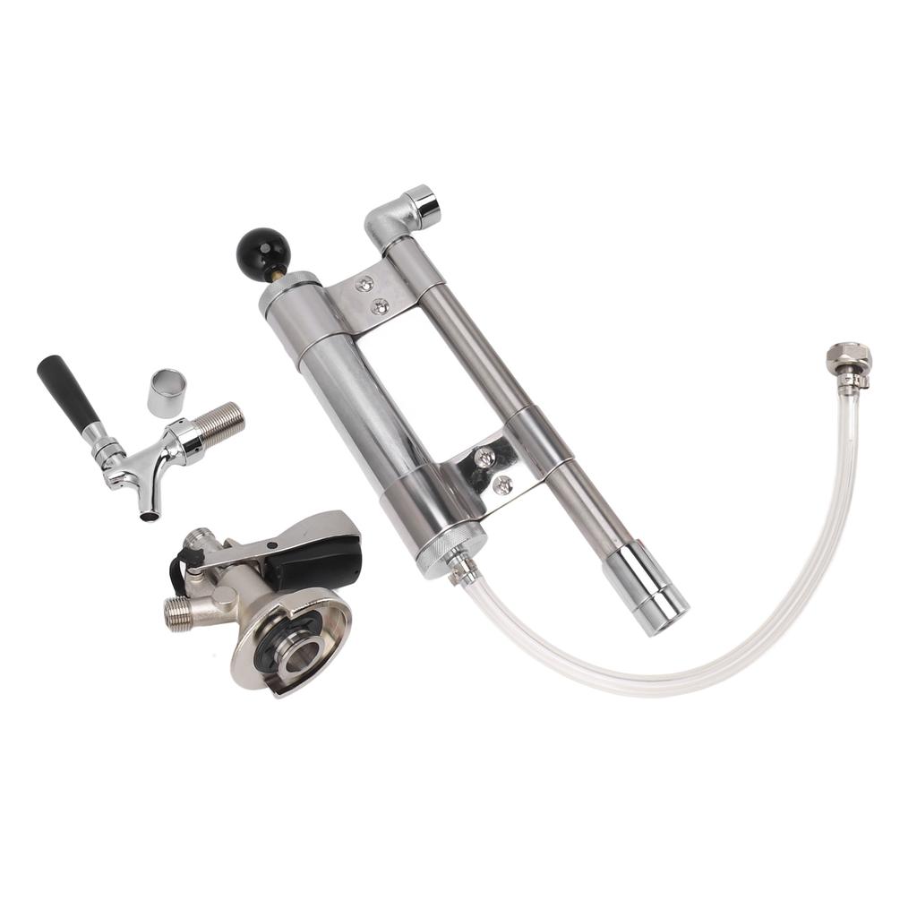 8in Beer Hand Pump Stainless Steel Type A Beer Pump for Indoor Outdoor Picnic Party Camping