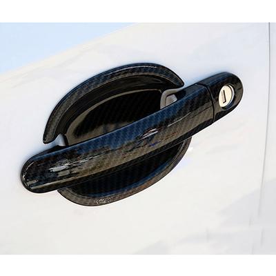 For Volkswagen VW Up 2011- Carbon Fiber Printed Exterior Side Door Handle Cover Door Bowl Trim Moulding Frame