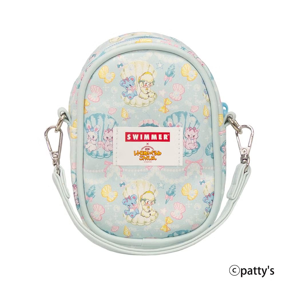 Yoshitoku Retro Plush Collection Mini Creamy Cat Swimmer Outfit Pouch Set W9 x D8 x 12cm 180620 & (Blue) Size Approx.