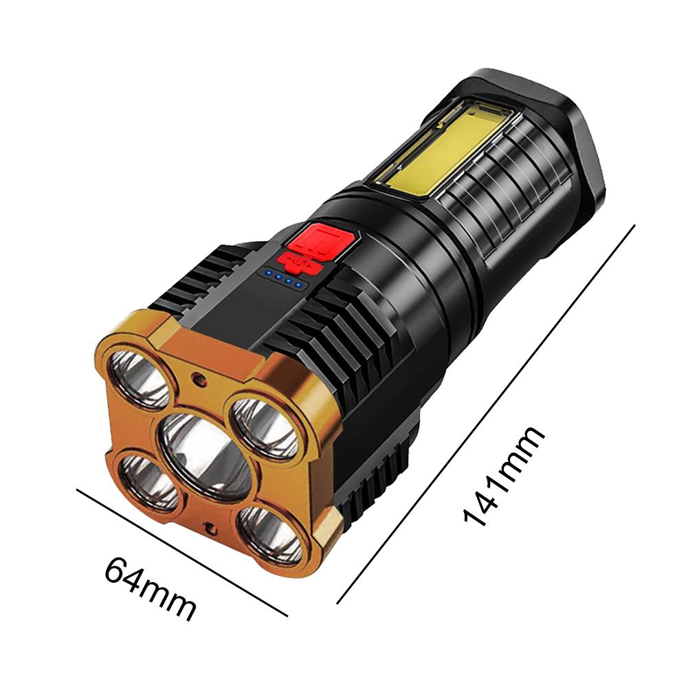 4 LED Flashlight Portable USB Rechargeable 500LM COB Torch Flash Light Outdoor Camping Fishing Lighting COB Side Floodlights