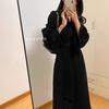 [Small waist] Black waist hourglass double-sided wool coat pear-shaped long tall man autumn and winter