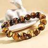 Natural Tiger Eye & Black Agate Stone Bracelet for Men, Women, and Girls - Round Beads Friendship Gift