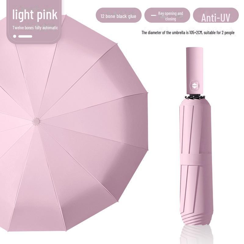 36-Rib Auto-Fold Umbrella with Custom Logo for Sun Protection and Promotion