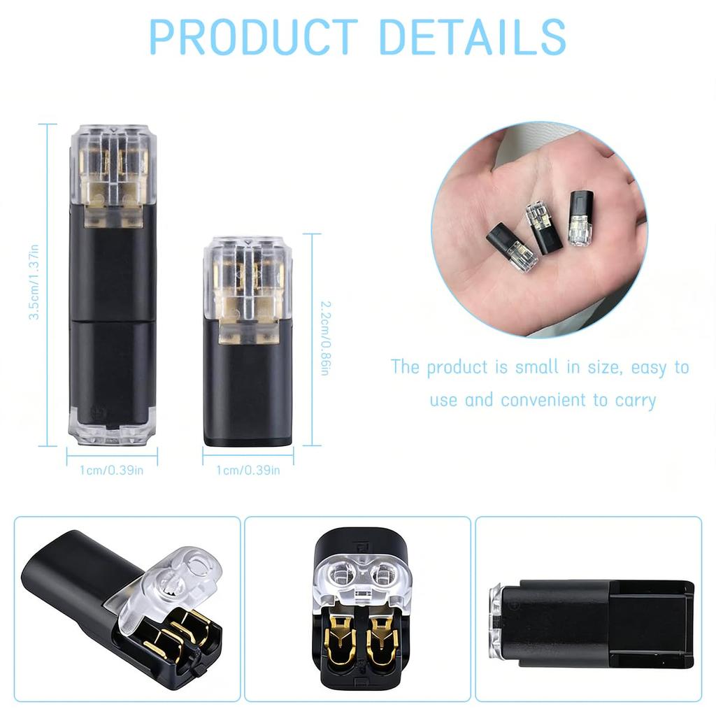 No-Stripping, No-Soldering -Wire Plug Quick Connector