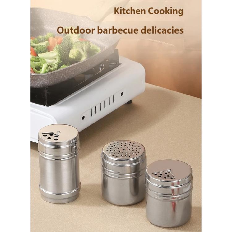 3Pieces Nonrust Steel Spices Bottles Assortment Superior Materials Diverse Size Stylish Look Hassle Release Maintenance for Food Preparation