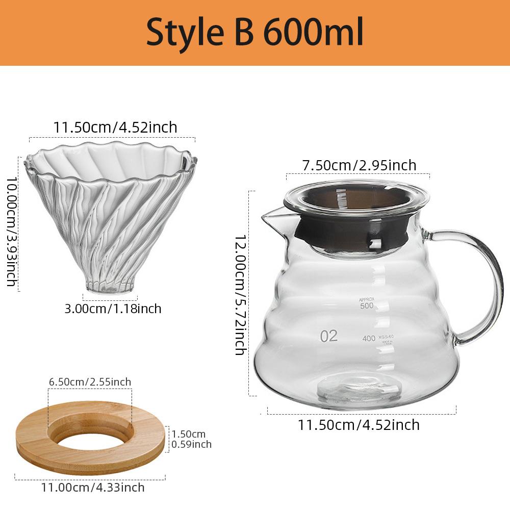 600ml kávový filtrovaný kelímek, ruční vaření kávy, sada opakovaně použitelných filtrovaných kávovarů, trychtýř, odkapávací kávový filtr, konvice na čaj