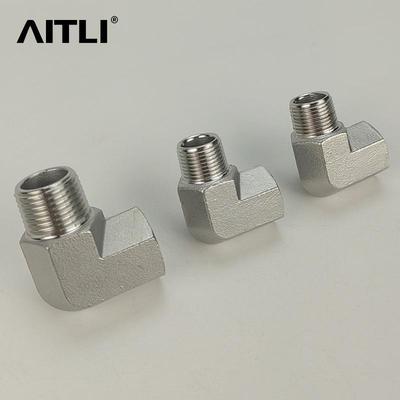 304 Stainless Steel 90-Degree Right-Angle Elbow Pipe Fitting, Full Hexagonal Joint, Inner and Outer Thread