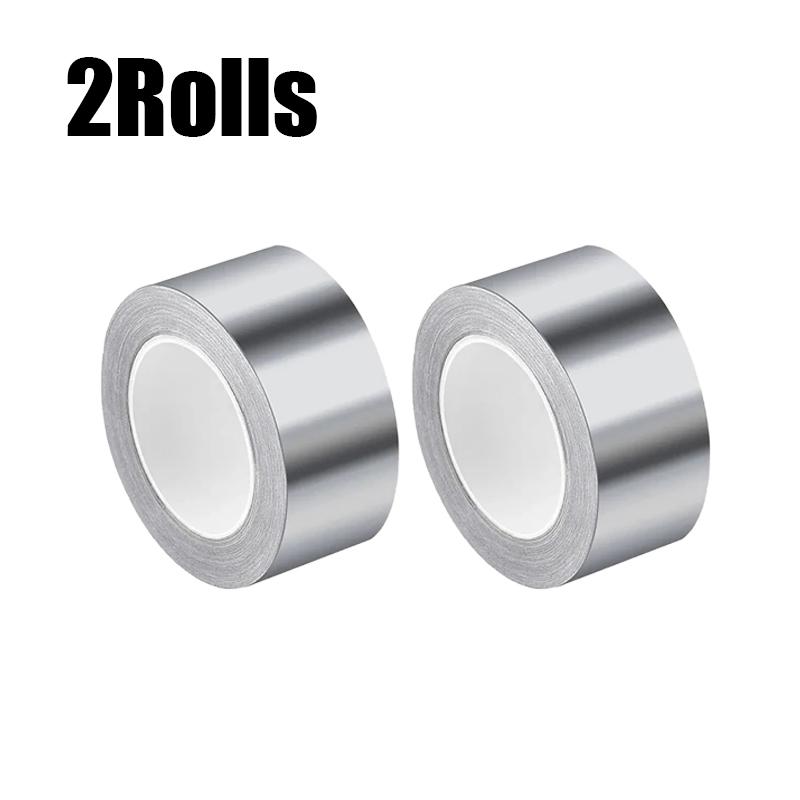 1/2 Rollen Aluminiumfolienband Wasserdicht Ölfest Küchenherd Spüle Dunstabzugshaube Rohr Reparaturband Selbstklebende Dichtungsstreifen