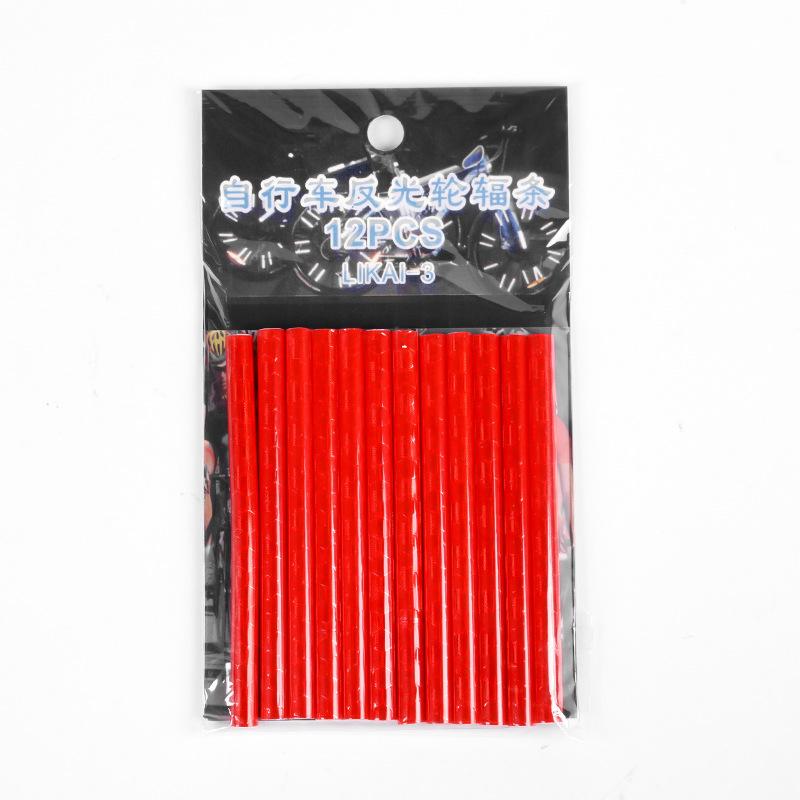 

12 шт./пакет спицы велосипедного колеса светоотражающая наклейка трубка полоска предупреждающий фонарь сделай сам 7,5 см велосипедный отражатель светоотражающий комплект безопасности красный