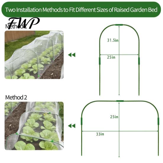 Winddichtes Gartenpflanzen-Abdecknetz-Set für Hochbeete, Feingitter-Reihenabdeckung, Anzuchttunnel Einfache Montage mit Bögen Clips, Insektenschutz Gewächshaus