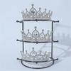 Elegant Detachable Crown Display Stand Sturdy Stainless Steel Frame Suitable for Secure Jewelry Exhibition Presentations