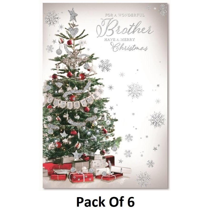 Simon Elvin Brother Traditional New Year Christmas Card (Pack of 6)