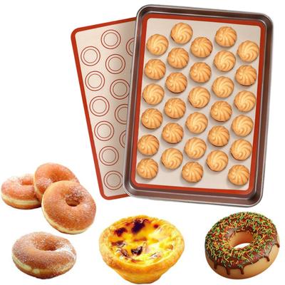 Bakmat 30-Rings Siliconen Anti-aanbak Hittebestendig 0,4 mm Dik Oven Koelkast Veilig Bak Hulpstuk met Antislip Randen Keukenmat