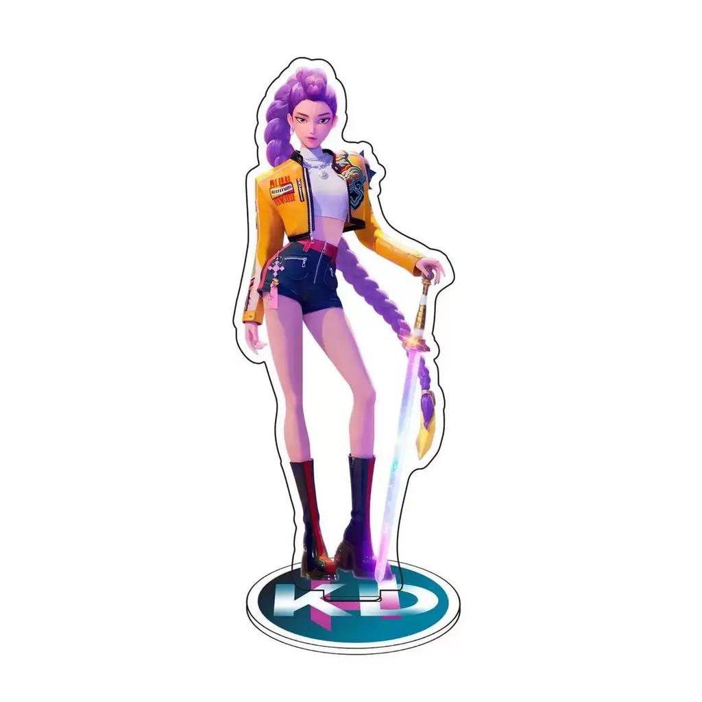 Anime KPop Demon Hunters Acrylic Stand Desktop Decor Cartoon Anime Figure Rumi Mira Zoey Sussy Dolls Fans Gift