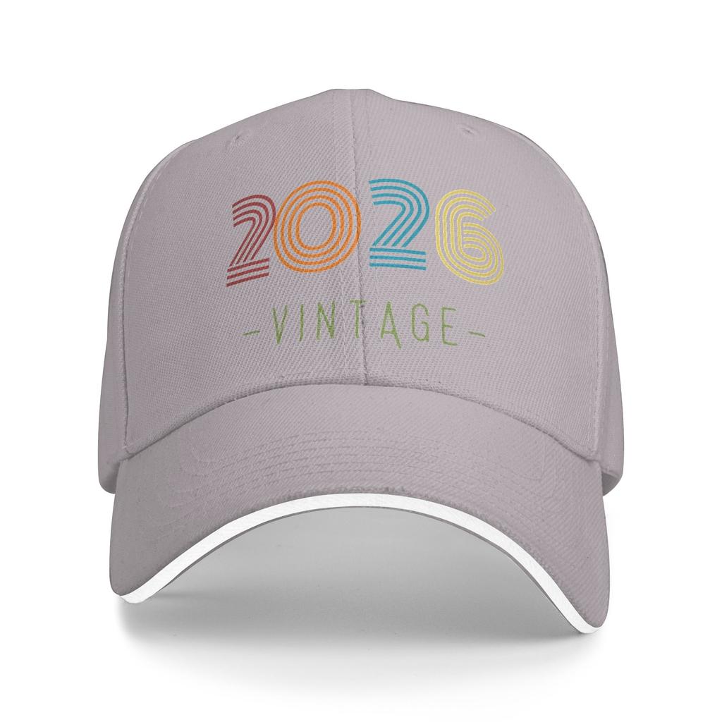 WoUnisex Unisex Vintage 2026 Neon Retro Outdoor Hat Spring Born In 2026 Adjustable Baseball Caps Baseball Cap Hip Hop Golf Sunshade
