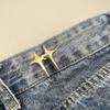Detachable Fashion Shaped Jean Button Clasps Waist Extender Pin Jean Button, No Sewing Required, Fit Instant Jean Button