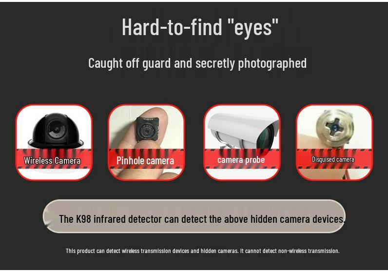 K96 Infrarot-Detektor: Anti-Paparazzi, Anti-Spionage Hotelkamera-Detektionsgerät