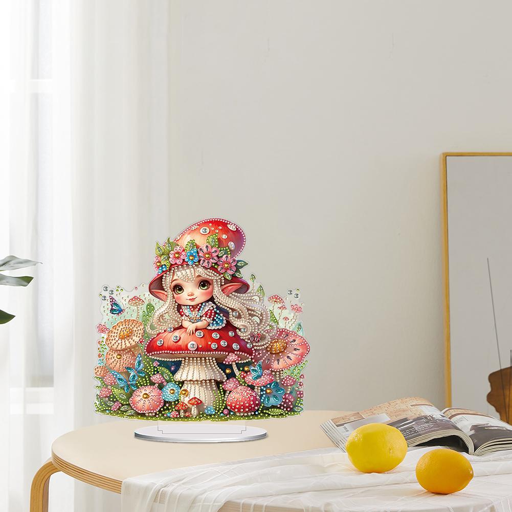 Acrylic Special Shape Garden Hut Desktop Diamond Art Kits Rhinestones Desktop Ornaments 5D DIY Diamond Art Tabletop Decorations