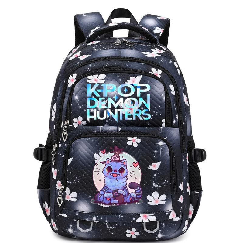 KPOP Demon Hunter Girls Printed Backpack Teen Girls Student Backpack Children's Large Capacity Backpack Cute Cartoon