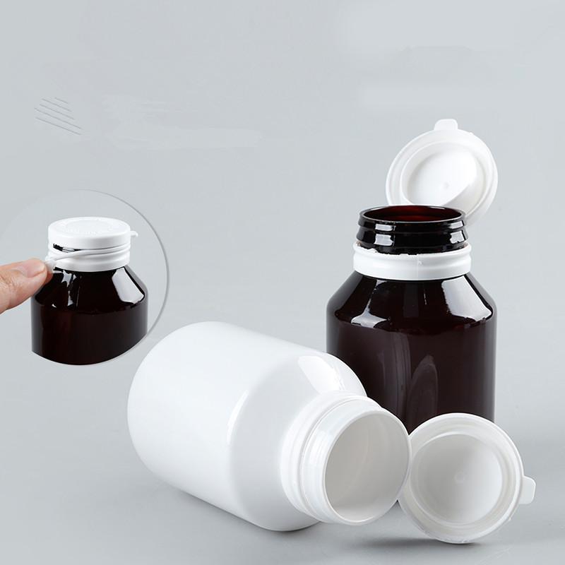 1Pcs 130/150Ml Empty Plastic Bottle Health Supplements Vitamin Tablet Refill Bottle With Pull-Ring Tear Off Cap Pill Container