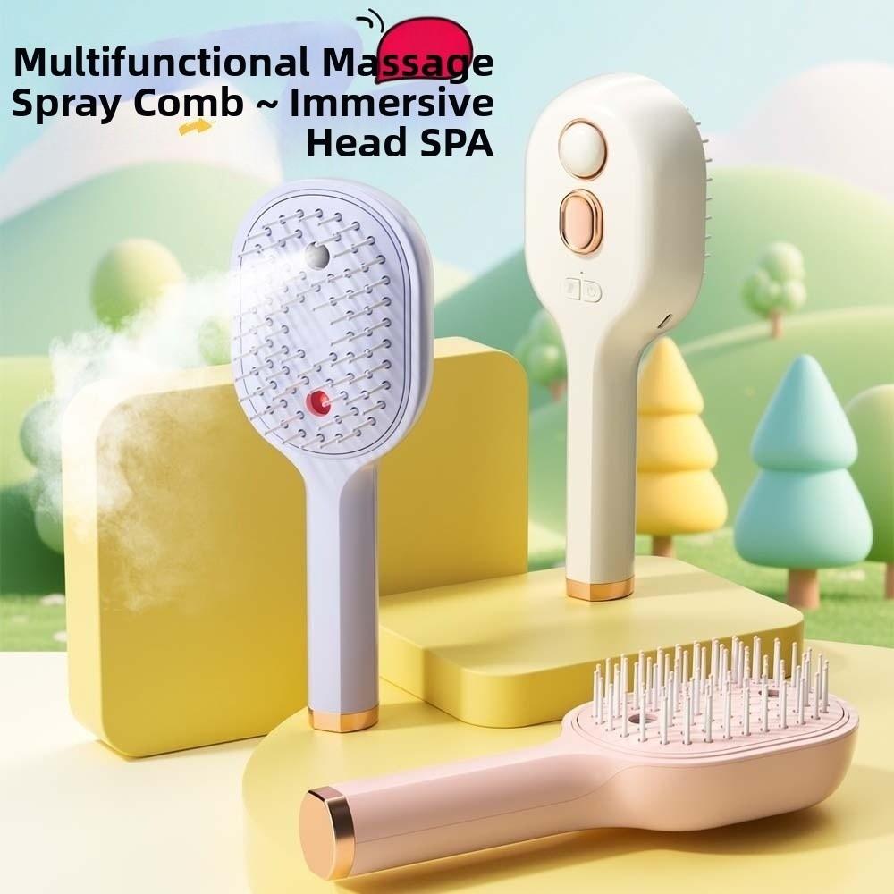 Nano Mist Scalp Massager Comb Portable Cushion Comb Spray Hairbrush for 3.7V/400mAh Women