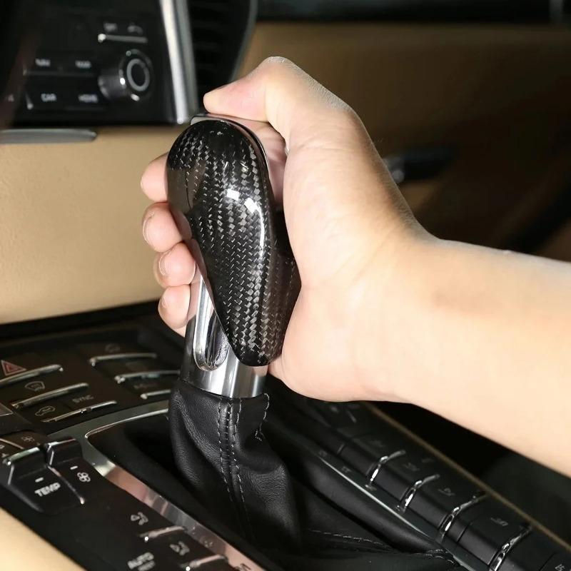 Interior Car Accessories For Porsche Panamera 2010-2016 Real Carbon Fiber Car Gear Shift Head Cover Trim