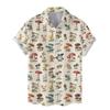 Colorful Mushroom 3d Print Hawaiian Shirt Men Summer Vacation Shirts Button Lapel Short Sleeve Street Shirt Clothing