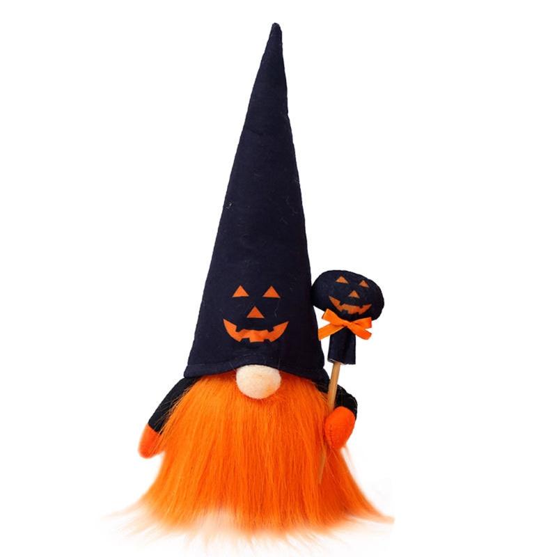 Horrible Hanging Ghost Decro Lights Halloween Glowing Ghost Hat Decorations, Halloween Witchs Hat Decor Light for Decor