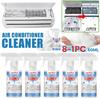 8-1PC 60ml Air Conditioner Cleaner Stain Remover No Rinse Evaporator Air Conditioner Foam Coil Cleaner For Home Office Household