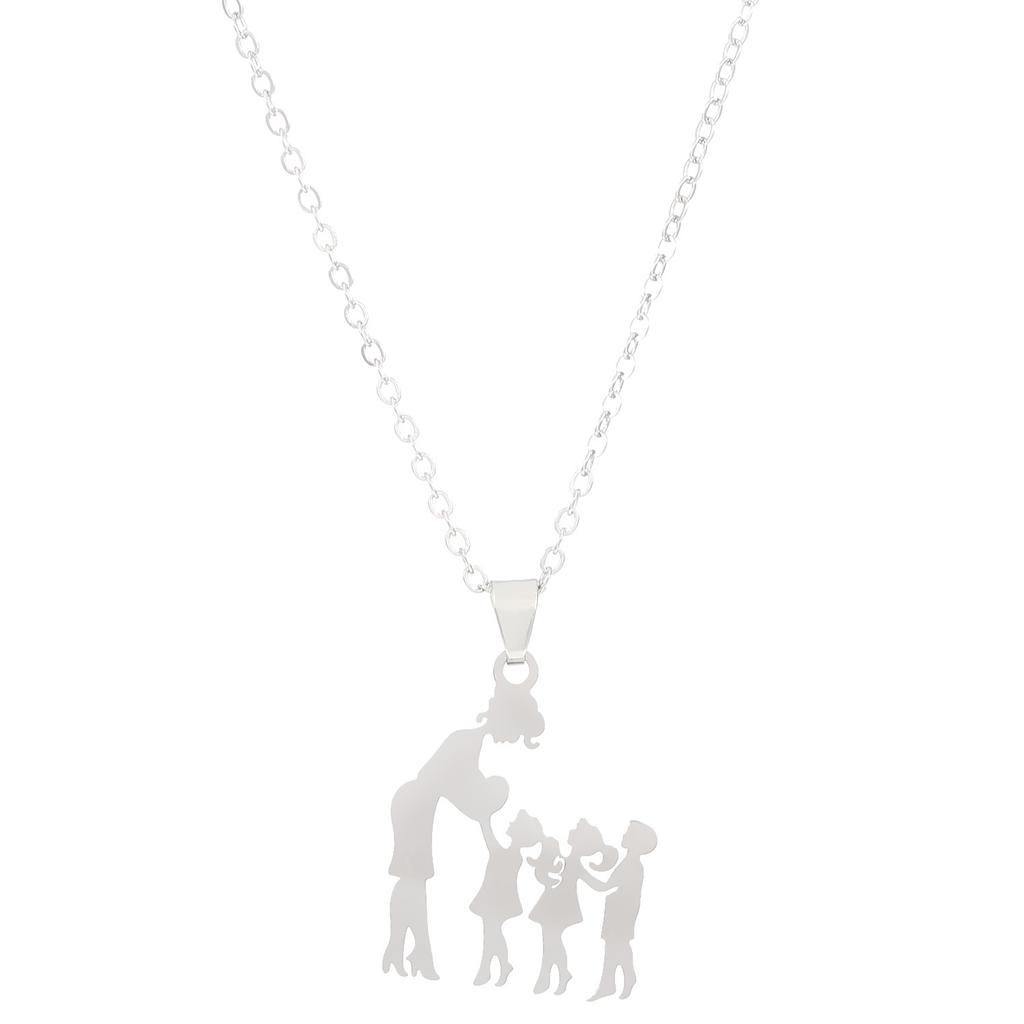 New product factory direct sales Mama mother stainless steel letter necklace Mother's Day jewelry women's wholesale