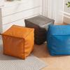 Leather Moroccan Pouf: Storage Cushion for Living Room, Sofa Footrest, Idle Clothes Holder, Bay Window Stool