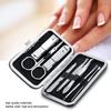 8 Pcs Stainless Steel Nail Scissors Cutter Clippers Set Fingernail Toenail (Black)