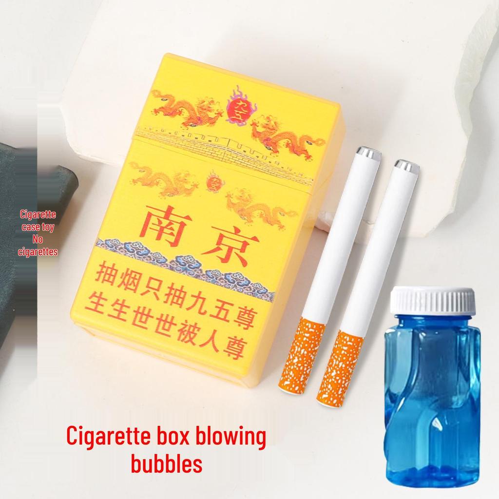 Bubble Blowing Cigarette Case Prank Toy - Adult Stress Relief & Quit Smoking Aid