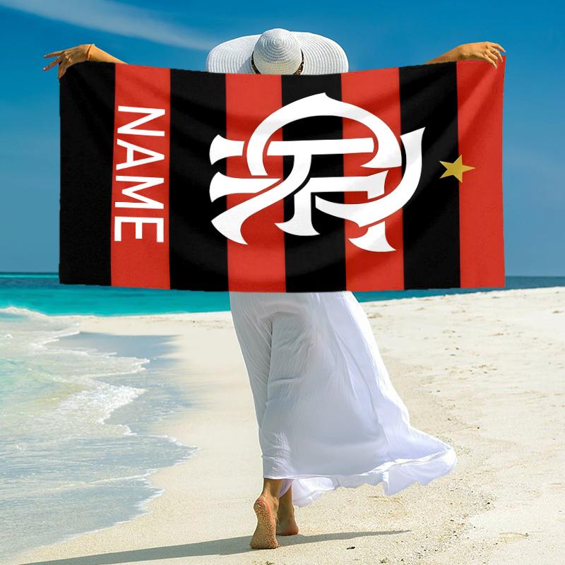 Personalized "Flamengo Fan Gear" Beach Towel Microfiber Beach Towel Thin Absorbent for Beach Swimming Yoga Bath Sports. 0910181