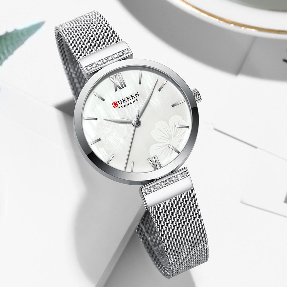 New CURREN Women Watch Waterproof Silver Ladies Wristwatch Top Brand Female Wrist Watches Girl Clock Relogio Feminin