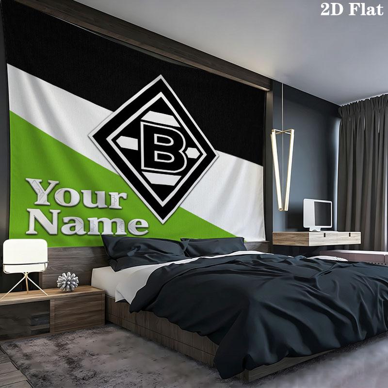 Borussia Custom Name Wall Tapestry Aesthetic Wall Hanging Printed Fabric Blanket Decorative Tapestries for Bedroom Living Room Home Decor