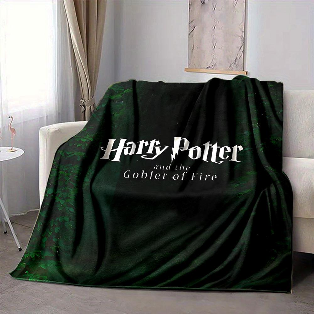 1pc Harry Potter Flannel Throw Blanket - HD Printed Lightweight Soft Warm All-Season Blanket for Sofa, Bed, Travel, Camping 034